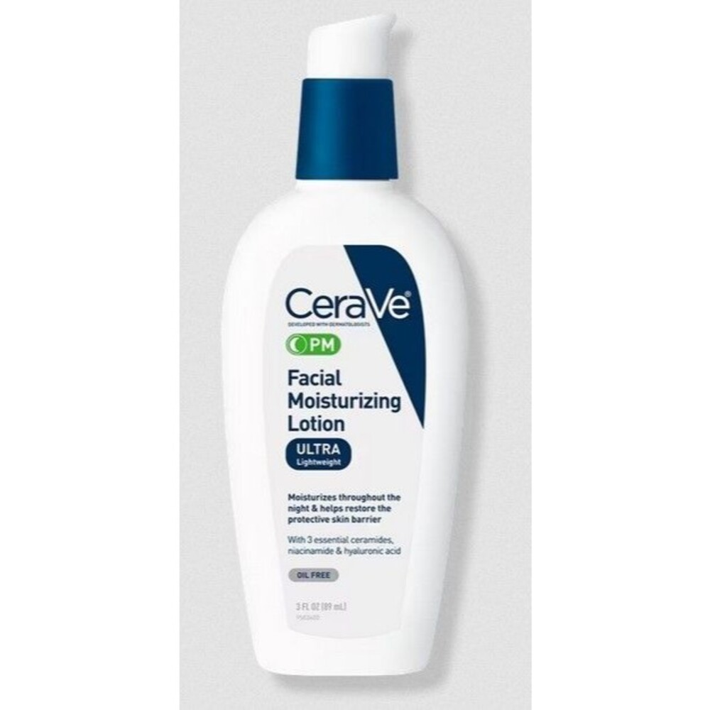 CeraVe PM Facial Moisturizing Lotion ~ Ultra Lightweight~ 3 fl oz/89 ml